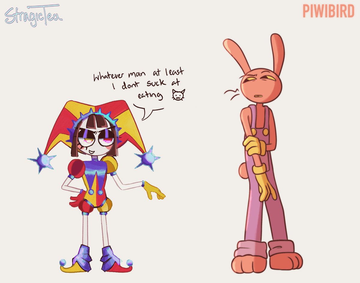 piwibird's tweet photo. Collab comic challenge with @StragicTea, making evil funnybunny argue without telling each other what they’re arguing about #tadc #evilfunnybunny #eviljax #evilpomni #funnybunny https://t.co/30iFxacP9E