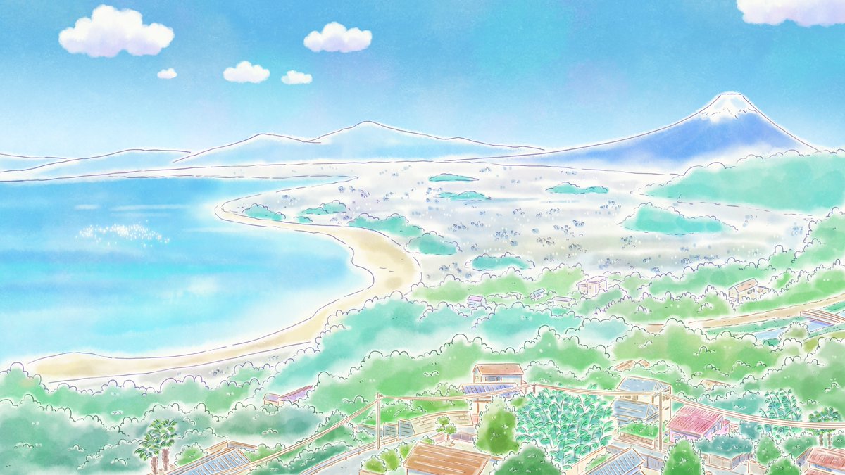 tjan811's tweet photo. A seaside Japanese town. Digital watercolor painting
#digitalartㅤㅤㅤㅤ https://t.co/MMuBEsIoEJ