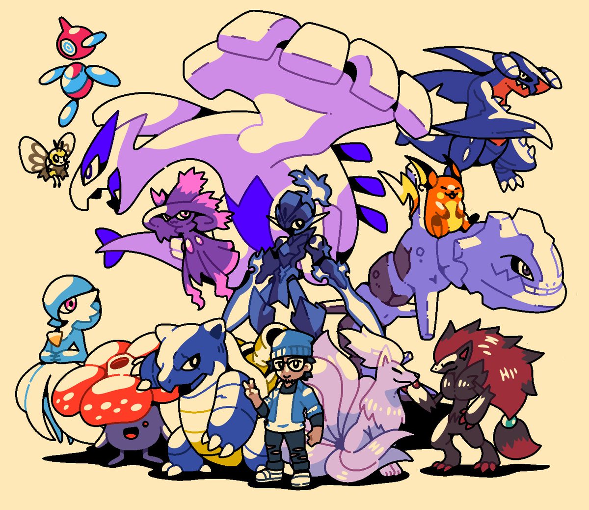 Art_Dazer's tweet photo. Commission Made for @mangohero_ 
#pokemon #pokemonteam #pokemontrainer #poketeam https://t.co/nynTszim5P