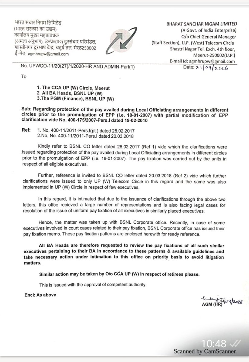 NagarKarmvir's tweet photo. @BSNLCorporate 
@AmitShahOffice 
@Office_ChJayant 
@DoT_India 
@HMOIndia 
@rashtrapatibhvn 
@JM_Scindia 
@lokeshRlive 
@narendramodi 
@ABPNews 
@NitinNabin 
BSNL गाजियाबाद में PGM के भ्रष्टाचार का आलम,  सभी जगह इंप्लीमेंट हो चुके हैं निम्न आदेशों का नहीं कर रहा अनुपालन https://t.co/Dt2MjZfuhm