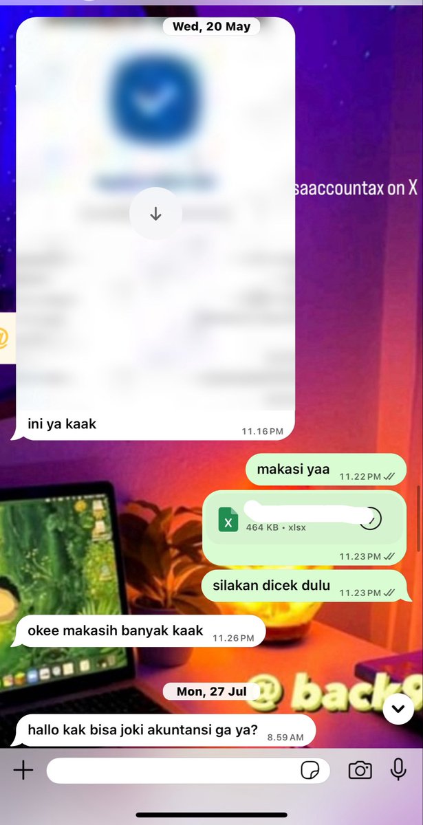 blekmamva's tweet photo. 2.180 joki tugas akuntansi 
pengantar dasar
jurnal umum akuntasi
penyesuaian buku besar
AKDAS AKBI AKMEN
jasa akutansi 
PDA AJP tingkat SMA - kuliah 
trusted pajak 
neraca lajur perpetual
perubahan modal 
lapkeu laba rugi
FIFO inventory persediaan 
penutup pembalik #jokiakuntansi https://t.co/JcrZQVNJbi