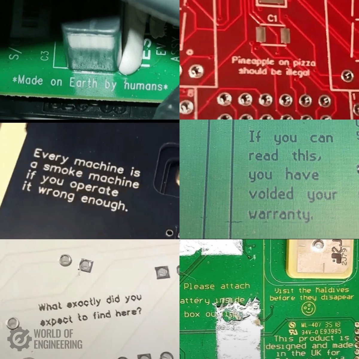 engineers_feed's tweet photo. Engineers and designers sometimes leave messages on circuit boards. https://t.co/HfVsMuajkQ