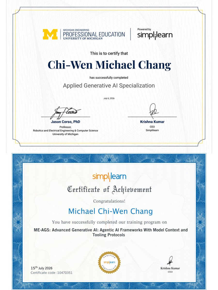 Michaelc511My's tweet photo. 3+ years of AI engineering and advancing to the latest 2026 Agentic AI frameworks and enterprise AI implementation. #OpenAI #Claude #Gemini #AIEngineering #GenAI #LLM #RAG #AgenticAI #MCP #AutoGen #LangChain #LangGraph #CrewAI #VectorDB #FineTuning #AIEvals #ServiceNow #Oracle https://t.co/TfVaDMl0hK