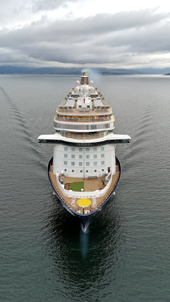 mjgardner73's tweet photo. The @tuicruises #Meinschiff3 sailing passed #Gourock inbound for #Greenock on a very grey morning๐ณ. https://t.co/7z9D8tAEnM