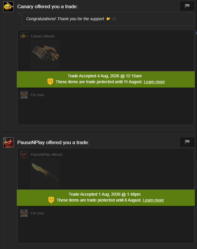 _bomber_TV's tweet photo. Just want to say a massive thanks to both @NotPauseNPlay and @CanaryFPSTTV for hosting a sick giveaway! I have received my skins...! Please go follow and show support to them both. https://t.co/nnvAT8pOSK