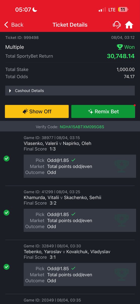FabunmiSamuelo2's tweet photo. @VecthorTips 🎉
Thanks boss I cashed out https://t.co/fl0Hjat31n