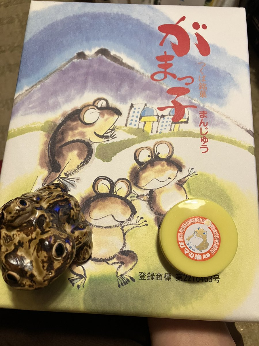 boabored's tweet photo. #神社仏閣巡り 三週連続の遠征は母も連れ出しての日帰りと言う事で、なるべく近場の #筑波山神社 へ…自分のリサーチ不足で山頂御本殿登拝は叶わなかったけど、とても楽しめた…😊
お土産はお饅頭と置き物、油のガマガエルシリーズ。守谷SAで買った笠間栗の冷凍モンブランは濃厚でがまっ子が可愛すぎ… https://t.co/rBc9Rzoxxr