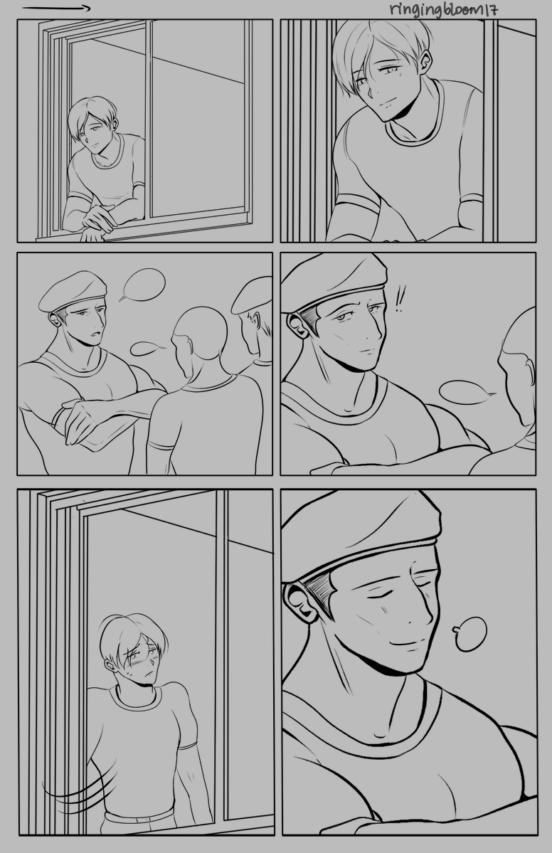 pinkmelodybloom's tweet photo. Don't feel like finishing this properly... Leon caught staring... #metaltango #kreon https://t.co/15JCc6S4NY