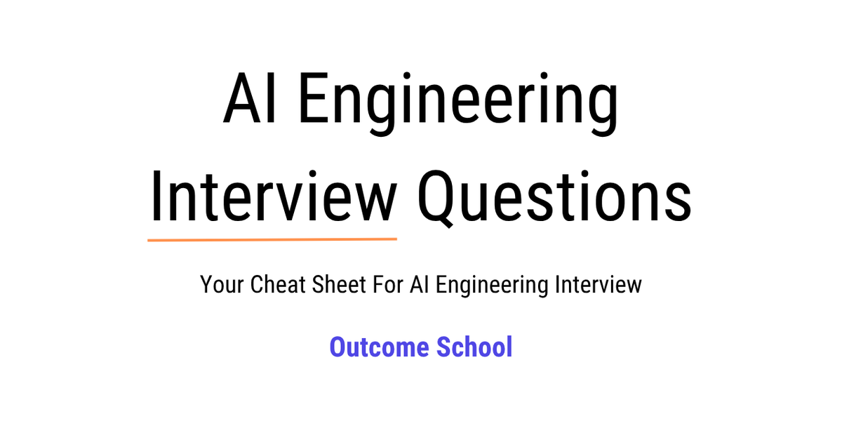 amitiitbhu's tweet photo. AI Engineering Interview Questions and Answers

- LLM Fundamentals
- Prompt Engineering
- Retrieval-Augmented Generation (RAG)
- AI Agents and Agentic Systems
- Fine-Tuning and Model Adaptation
- Vector Databases and Embeddings
- AI System Design
- LLMOps and Production AI
- Evaluation and Testing
- AI Safety, Ethics, and Responsible AI
- Multimodal AI
- AI Infrastructure and Scalability
- Coding and Practical Implementation
- Behavioral and Scenario-Based Questions

Learn here: https://t.co/WHqlFfvvL9