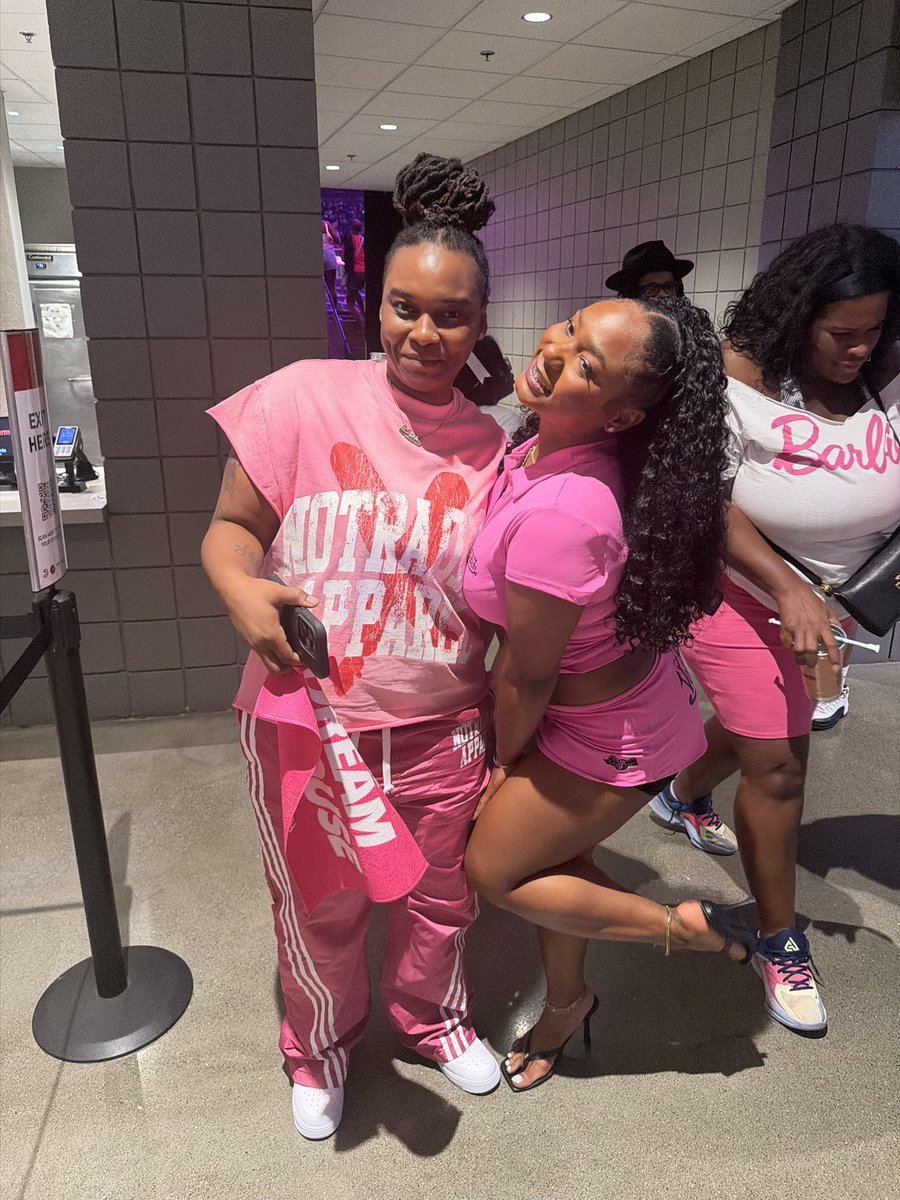 nogoingback222's tweet photo. We Took An L But I’m Forever Riding With My Girls @AtlantaDream  #BarbieNight 🩷 https://t.co/CweAXDw4Pi