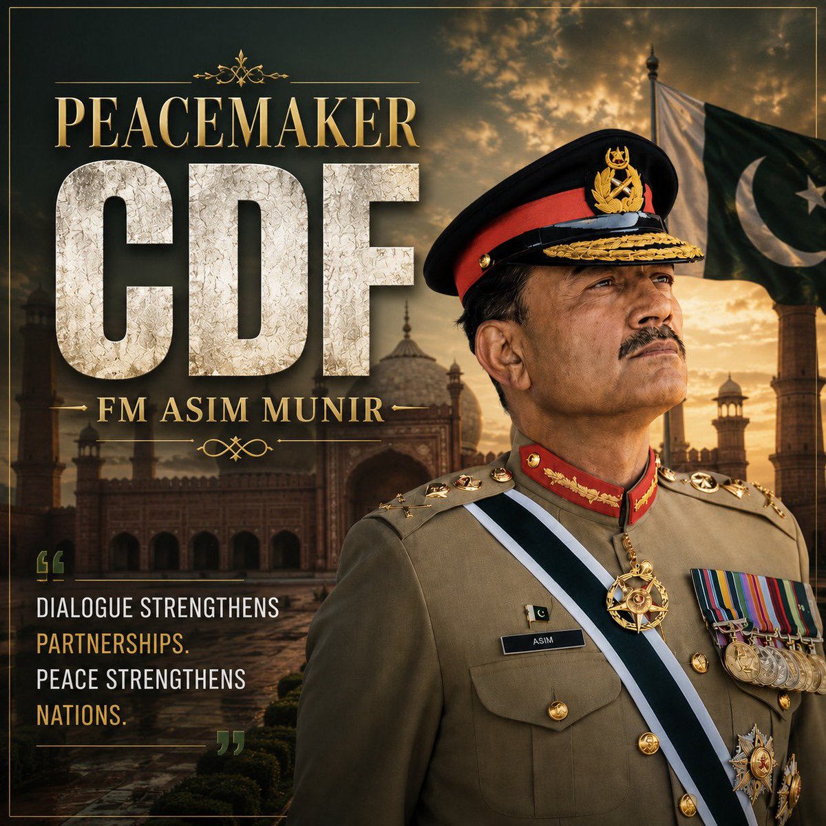 leezaybelle's tweet photo. A strong defense and a clear vision keep Pakistan secure. CDF Asim Munir continues to promote stability while supporting peace across the region. #CDFLeadingPeace #FMAsimMunirPrideOfPak #PakStandsWithCDF #FMAsimMunirForPeace #FMAsimMunirPeacemaker https://t.co/ZPNFZmugwV