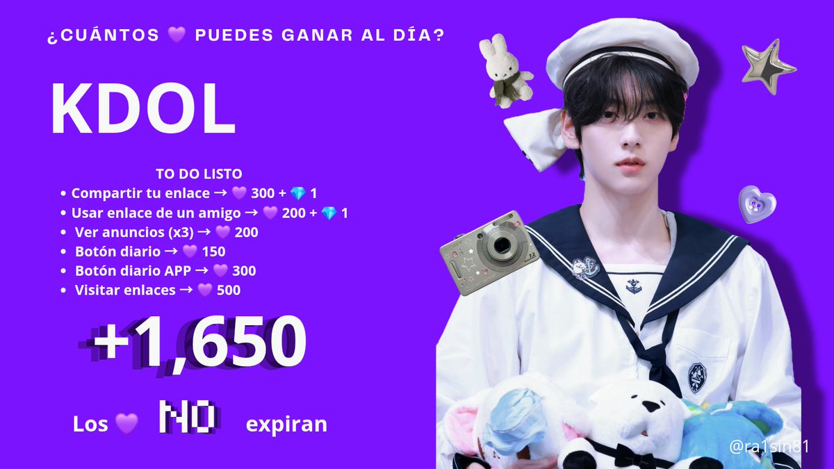 Soobin_latam's tweet photo. 🚨✨ INFO VOTACIONES ✨🚨
Arrancan los preparativos para el cumpleaños de Soobin Recuerden que los corazones morados de KDOL NO expiran, así que es el momento perfecto para empezar a guardarlos 🫶
Juntemos todo lo que podamos ‼️
•🌸
#SOOBIN #SoBeamStream #KDOL https://t.co/dFY3vOl1m5
