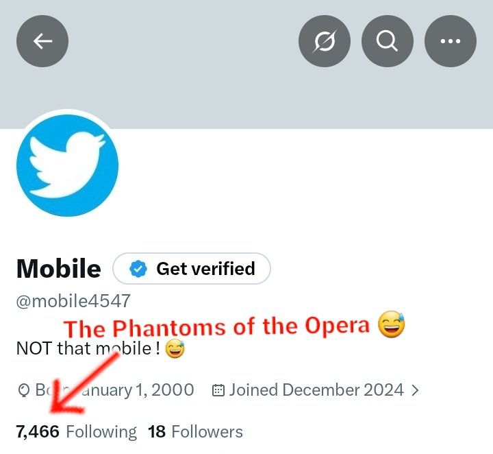 mobile4547's tweet photo. The Phantoms of the Opera: 😅

Over the last 24 hours, X only let this account unfollow ≈30 accounts.

Although this account unfollowed a few hundred, they are still on the following list...

1/2 https://t.co/NXlSETtOc1