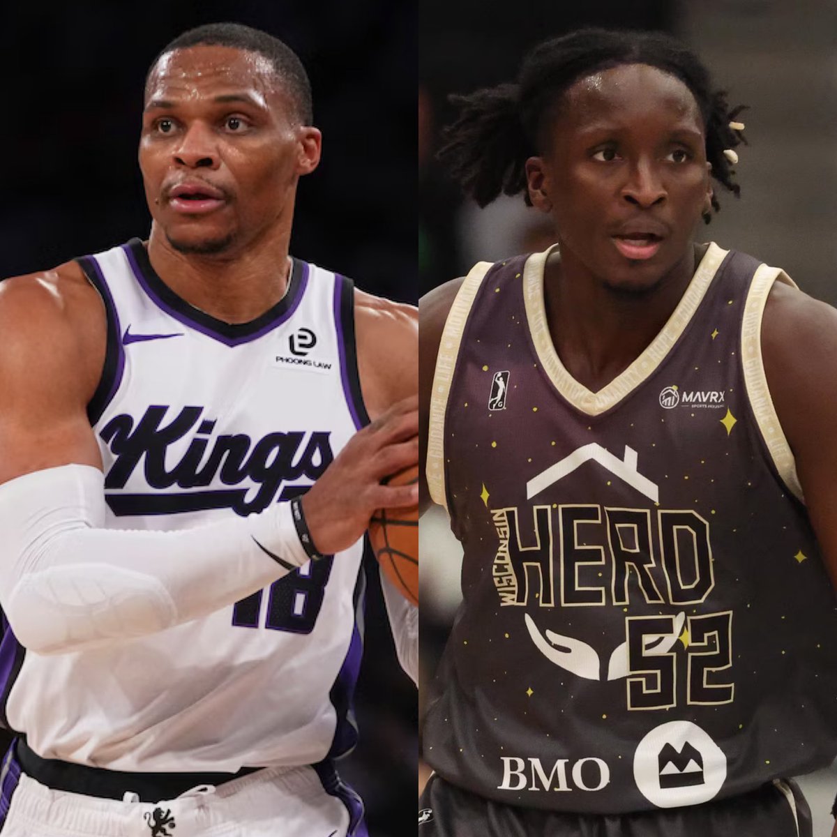 LegionHoops's tweet photo. REPORT: The Kings are considering bringing back Russell Westbrook and also have interest in signing Victor Oladipo, per @JakeLFischer https://t.co/mDnDU2NfYt