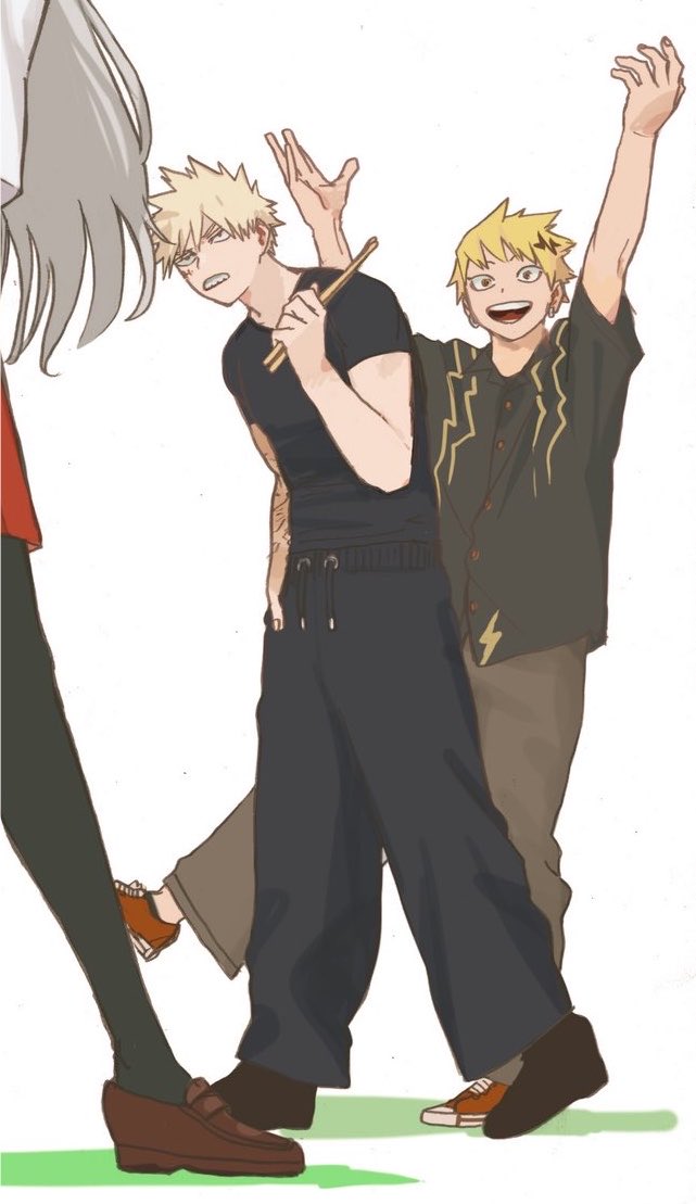 katsukiarms's tweet photo. in fact denki is taller than izuku, so. . you can imagine how izuku looks next to the BIG katsuki is. ( ◠‿◠ ) https://t.co/dvs72Sdkov