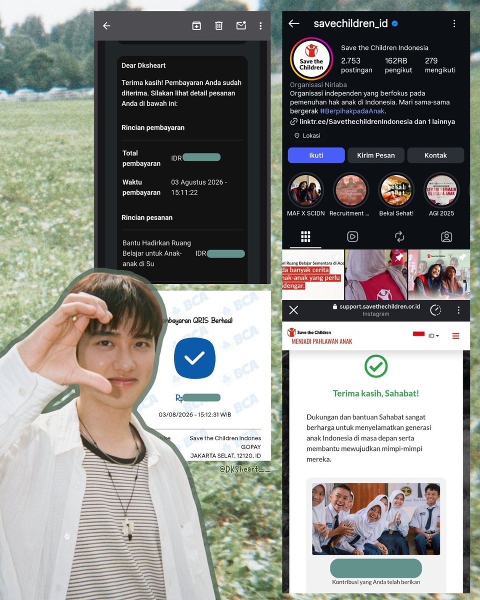 DKSheart__'s tweet photo. Supporting a brighter future for the kids! 🎒 

In the name of Doh Kyungsoo, DKSheart made a donation to @.savechildren_id to help build learning spaces for children in need. Let's keep making a positive impact together! 🤍✨

#DohKyungSoo #도경수 #DKSheart @DOHKYUNGSOO_X https://t.co/9HPIng8U7H