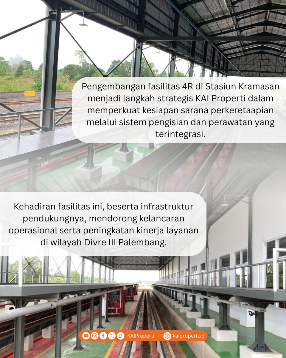 KAIProperti's tweet photo. Hai, Propertizen!✨

KAI Properti terus mendukung peningkatan keandalan perkeretaapian nasional melalui optimalisasi insfrastruktur Losd Gerbong di Balaiyasa Lahat, Sumatera Selatan. 
#KAIProperti #EssenceOfExcellence #SemakinMelayani https://t.co/kXWzDEGe5p
