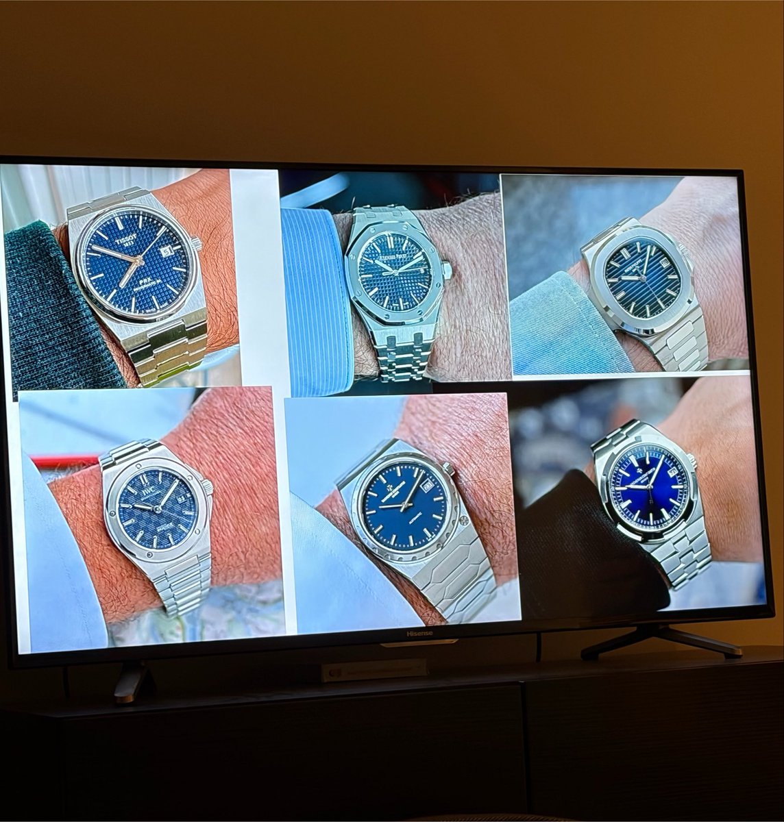 iWomansplainer's tweet photo. My husband prepared a slide deck to get my opinion on different watches and this is literally just the male version of “these paint colors are all white.” https://t.co/gHFBkOFRF6