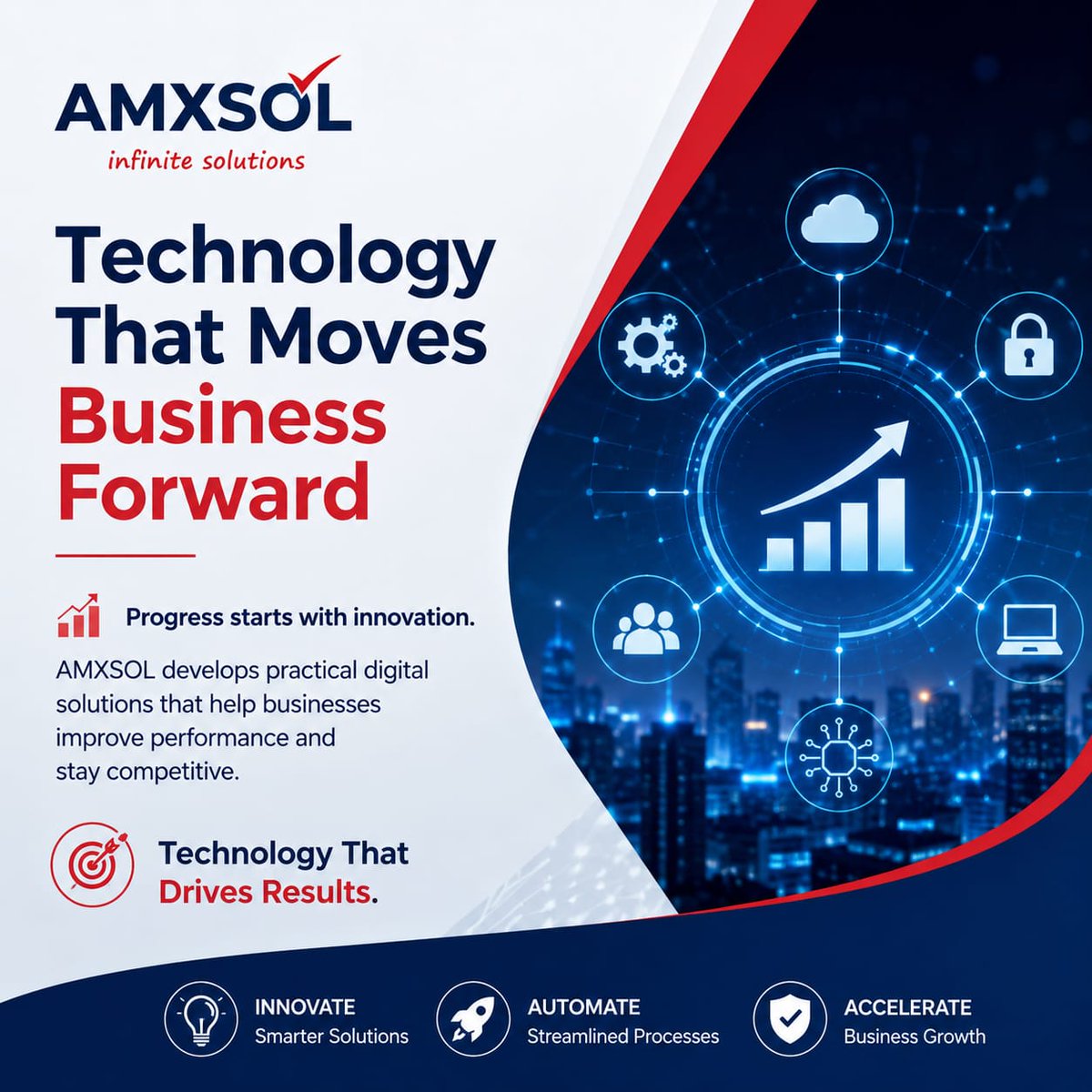 amxsol's tweet photo. Technology That Moves Business Forward 🚀
Innovation is the foundation of business success.
To learn more,
Follow 👉 @amxsol
visit https://t.co/etOLFwDT5l 
📞 (215) 268-6168 | 
✉️ info@amxsol.com
🌐 #AMXSOL #InfiniteSolutions #Technology #DigitalTransformation #BusinessGrowth https://t.co/TuE6DmZa7C