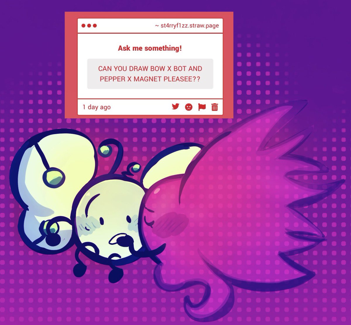 St4rryf1zz's tweet photo. Bow x Bot…hm…

Poppy who? /JJJJJJJ https://t.co/wOmMWYtDkS