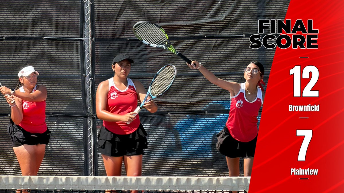 BHSCubs_Tennis's tweet photo. Great start to the season for Brownfield tennis! We’re 1-1 after a big 12-7 win over Plainview. And a hard fought match with a tough Canyon team! #Vamos #CUsRise https://t.co/uYjGmoTuzF