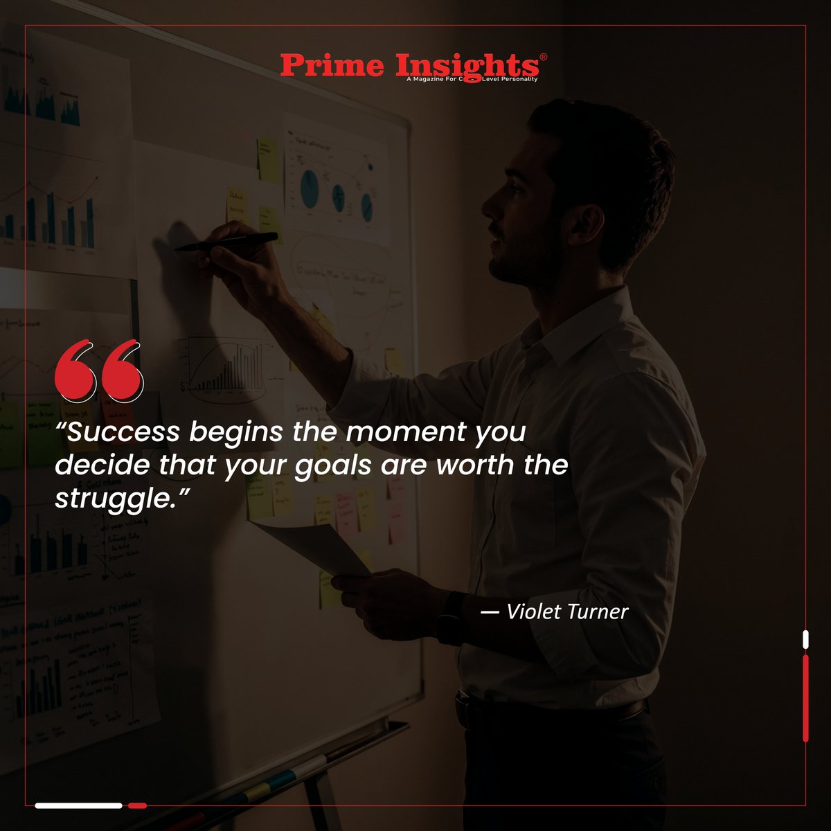 Prime_Insights1's tweet photo. “Success begins the moment you decide that your goals are worth the struggle.”
— Violet Turner

https://t.co/GdSgVKIszI

#success #quoteoftheday #quoteoftheweek #successquotes #successgoals #quotesforsuccess #inspirationalquotes #motivationalquotes https://t.co/GfkNVj2DUm