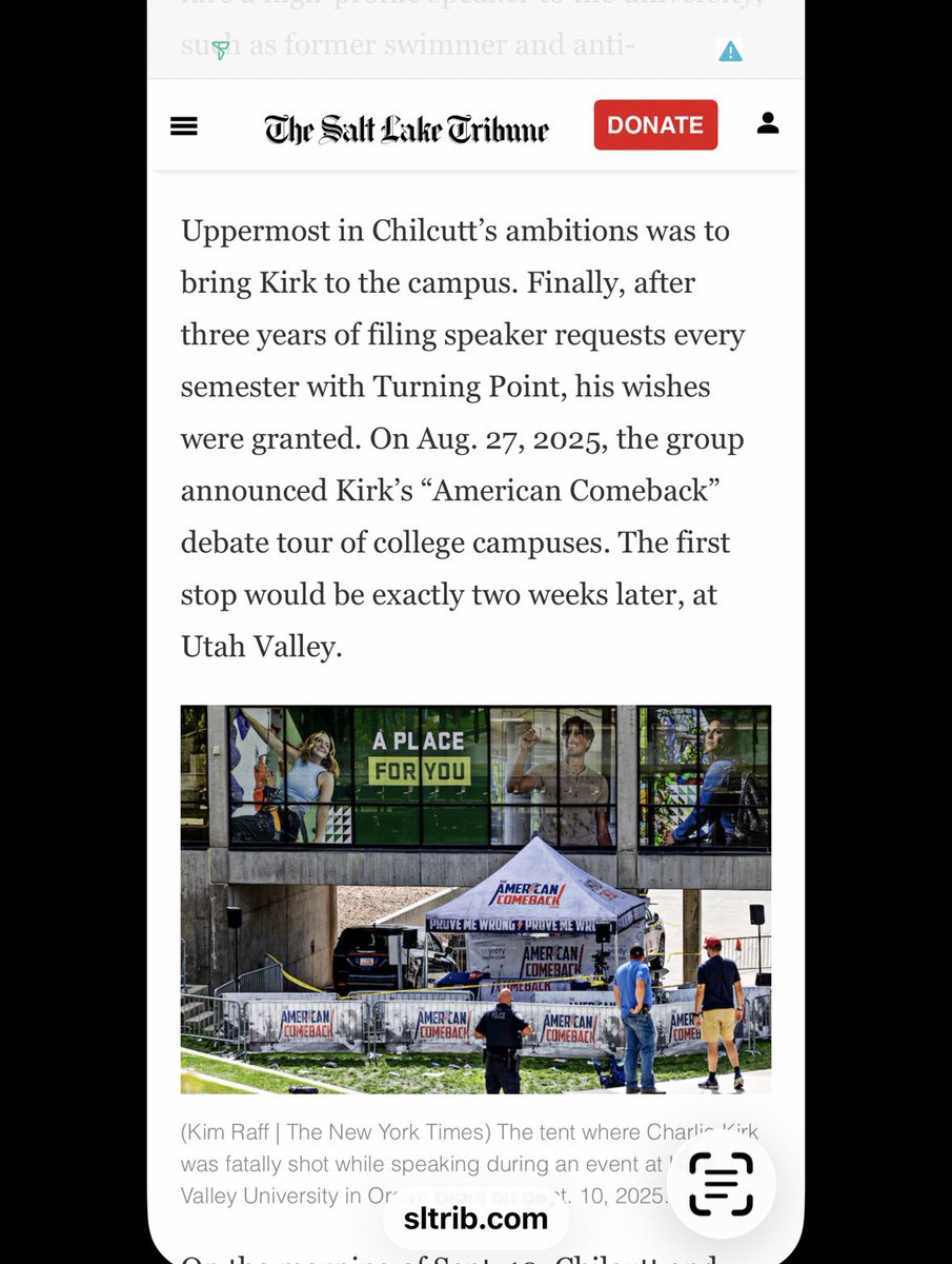 SammyTherese's tweet photo. Weird how after three years of asking #charliekirk last minute the #tpusa team decided to shoe horn in a campus stop -first one at #uvu - setting prepping - I wonder who Tyler Robinson spoke with on campus that day according to the testimony at prelim - could it be Caleb? Who was happy to sit for a news spread and get awarded by #erikakirk and conservative influencers ? @BasedSamParker @baroncoleman @DiligentDenizen @MuppetMasher @ProjectConstitu @RealCandaceO