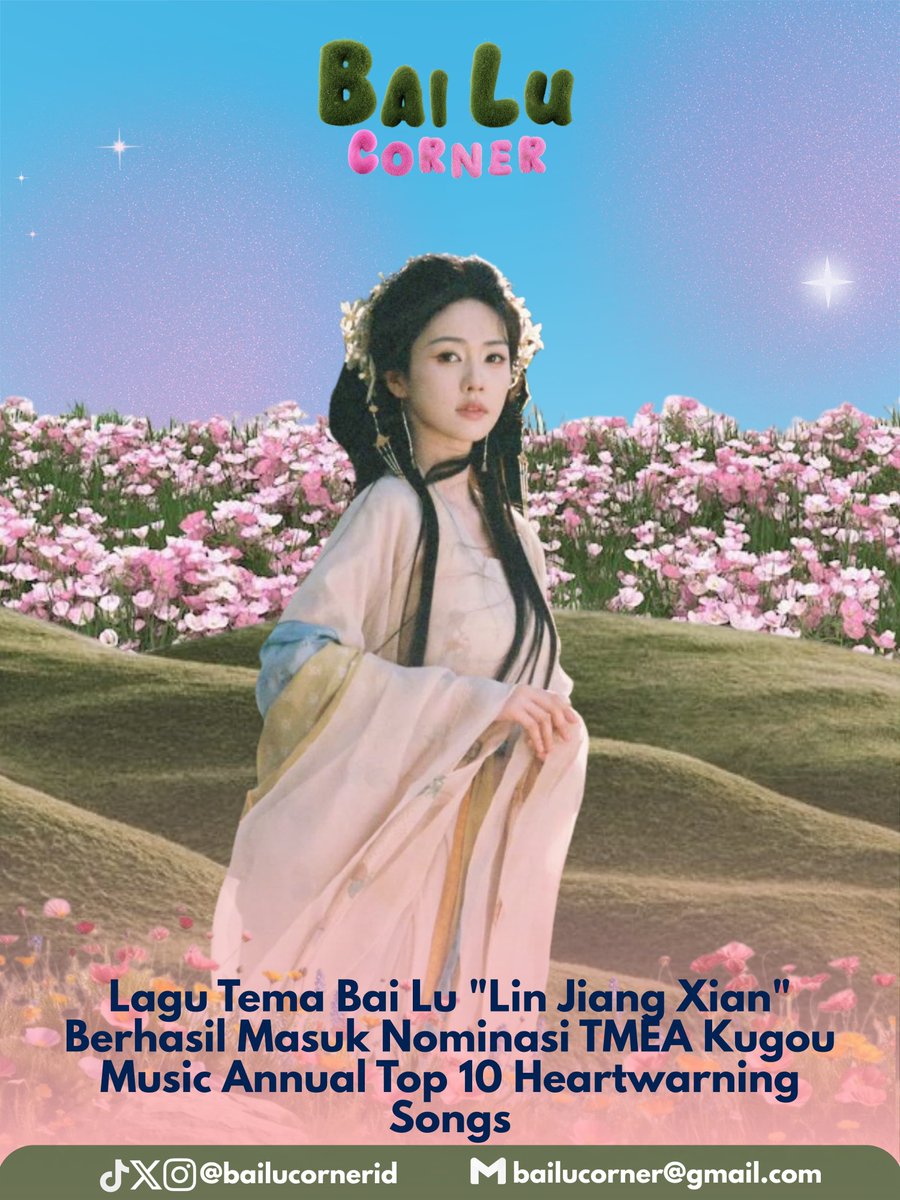 bailucornerid's tweet photo. ✦ 4 August 2026 · Bai Lu Corner · Achievement ✦

Bai Lu's theme song "Lin Jiang Xian (临江仙)" has been nominated for the TMEA Kugou Music Annual Top 10 Heartwarming Songs! 🎶✨

This nomination is a meaningful recognition of the warm reception the song has received from listeners. Through its beautiful melody and heartfelt lyrics, the theme song of Lin Jiang Xian has left a lasting impression on many.

Congratulations to Bai Lu and everyone who contributed to the creation of this wonderful song. Wishing Lin Jiang Xian continued success and unwavering support from listeners around the world. 🤍

#BaiLu #白鹿 #BaiLuCorner