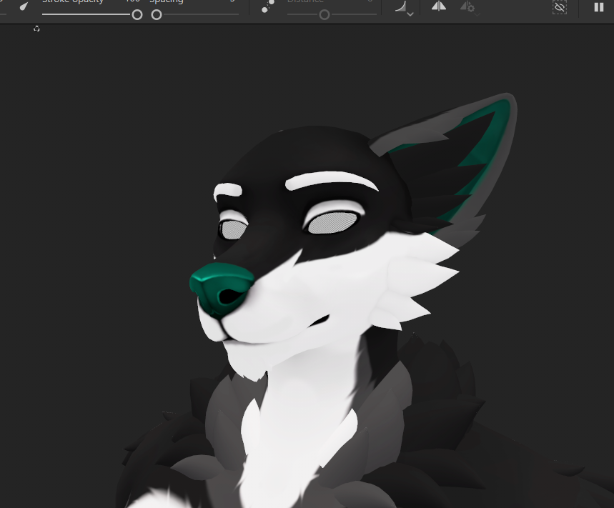 GhulMonster's tweet photo. We commissioned my bestie @GenesisK3_FA  for my husband's updated model edits. His casual is ready to use so I redid his nose texture to look more canine.

#furry #furryart #furryartist #anthro #substance #vr #vrchat #vrc https://t.co/k9d02pYW3O