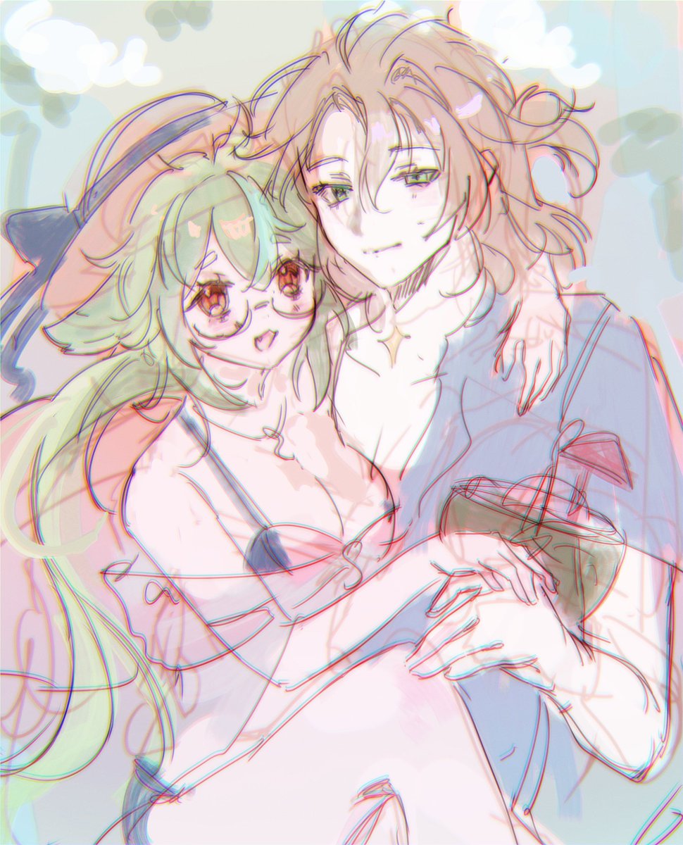 cloudcatsunie's tweet photo. Summer time ☀️ #alberose #albecrose #sucrose #albedo #GenshinImact https://t.co/N7xD2rPHsx