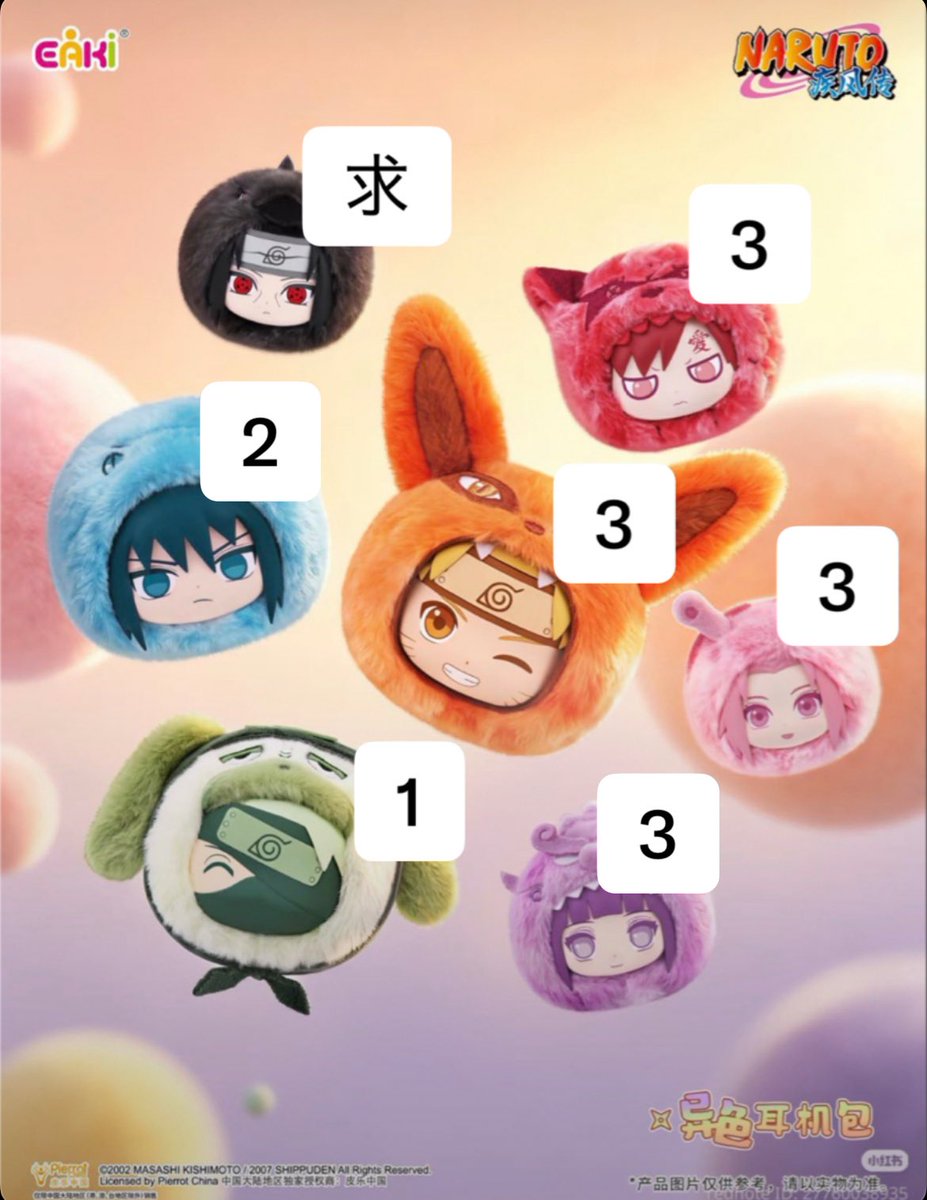 trdjp__'s tweet photo. NARUTO 中国 交換 譲渡 追加分
イヤホンポーチ

譲　☆ナルト ☆我愛羅 ★カカシ ★サスケ サクラ ヒナタ

求　イタチ(複数:1可) または 1500+送料

★譲渡は無印同数お願いいたします🙇🏻‍♀️
到着していないものがございますので1週間程お時間いただく場合がございます。
よろしくお願いいたします🙇🏻‍♀️ https://t.co/CVyGSi8QJ6