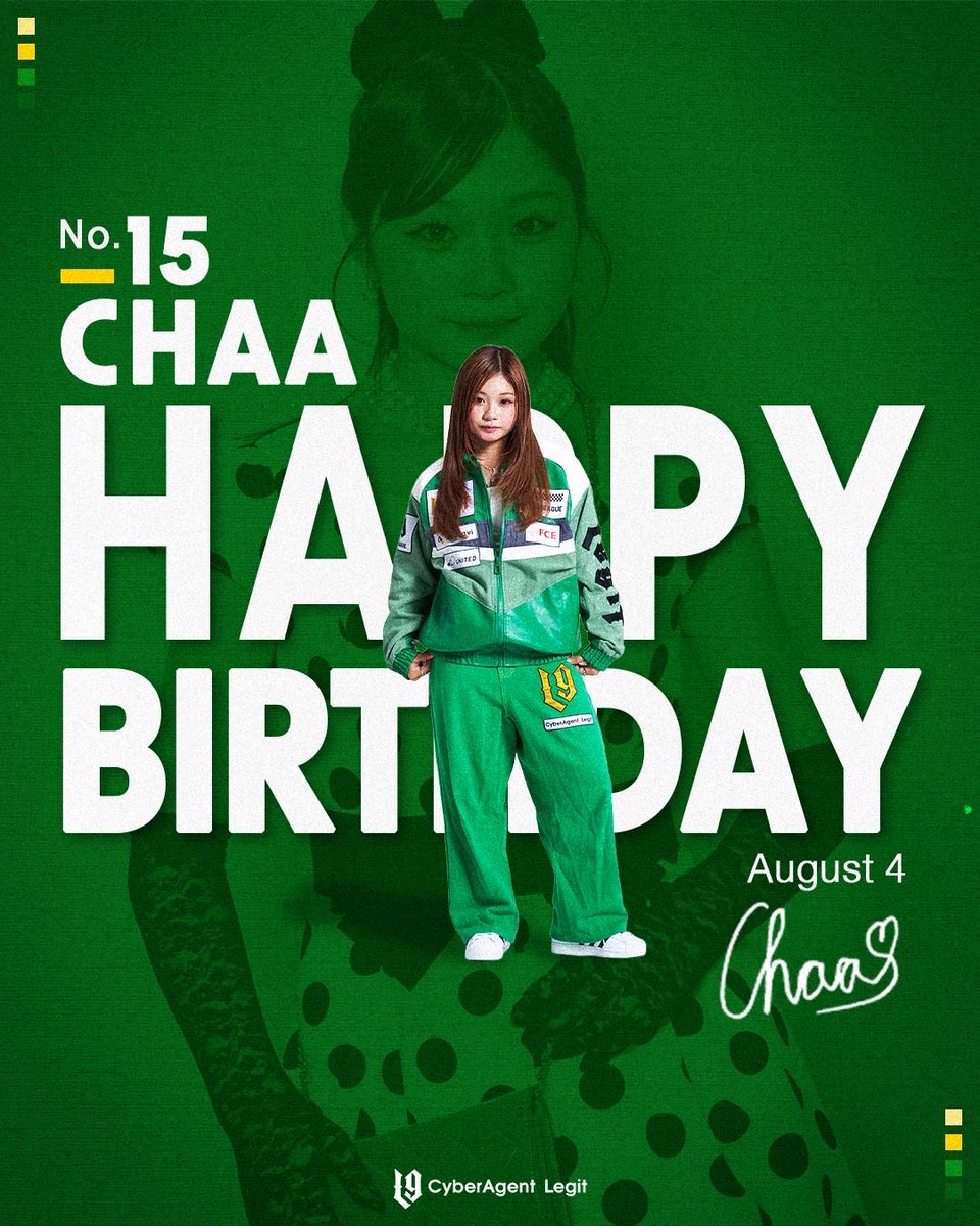 legit_cyber's tweet photo. 🎉本日8月4日はCHAA（@HinataShimauchi ）の誕生日👏

🎂HAPPY BIRTHDAY CHAA🎂

KRUMPとBREAKINを自在に操る、Legitのハイブリッドダンサー🔥

チームの癒し的存在で、誰からも愛されるCHAA✨

その一方で、誰よりも努力家。
日々の練習を積み重ね、常に高みを目指し続ける姿は、多くのメンバーに刺激を与えています💪

Legitでさまざまな経験を重ね、さらに成長を続けるCHAAの、持ち前のパワーとスキルで、チームを引っ張る存在としての活躍を楽しみにしています🔥

ぜひコメントで、お祝いメッセージもお待ちしています✌️

CHAAにとって笑顔あふれる最高の一年になりますように！🎉

https://t.co/cm1FuRHUqU

#cyberaentlegit #dleague #dリーグ