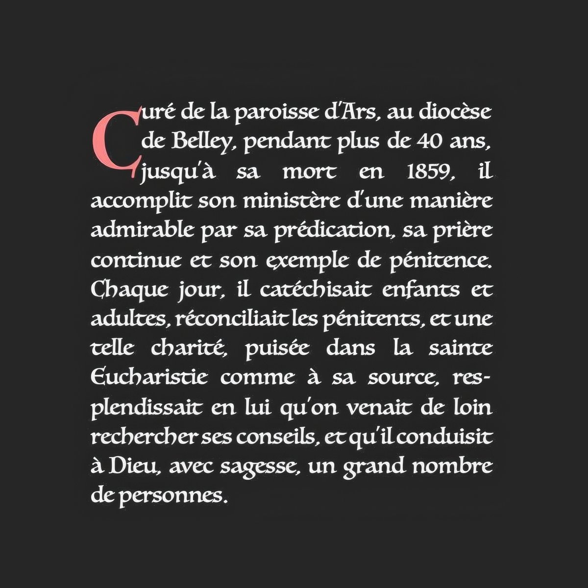 DioceseMonaco's tweet photo. #saintdujour 

Saint Jean-Marie Vianney († 1859)

Curé d'Ars https://t.co/yRLeGXmRnz