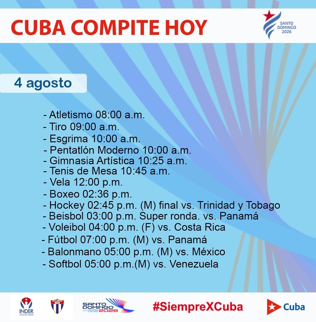 jit_digital's tweet photo. #Cuba en los JJCC de #SantoDomingo2026

#DeporteCubano #InderCuba65 #VeranoConMiGente #SiempreXCuba https://t.co/4i03V1FQXA