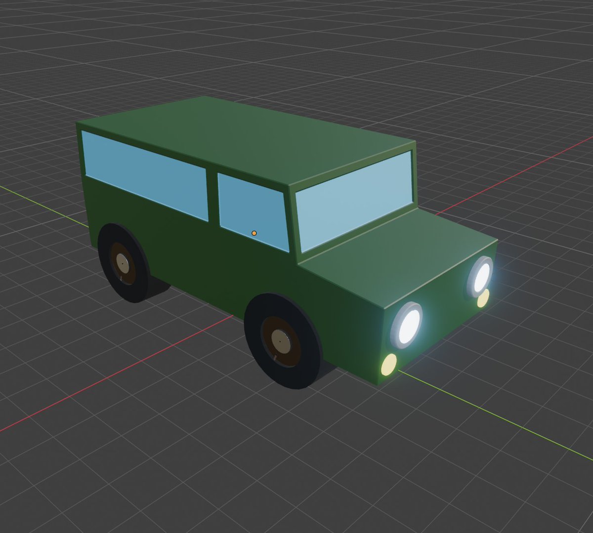 Uncle040's tweet photo. Blenderの練習で、車を作りました。
左右対称のパーツはMirrorで作成！
片方だけ作業すれば反対側にも同じ形が反映されるので形がズレません。
次はもう少し複雑な形状を試してみます。 https://t.co/jhVrAtdigI