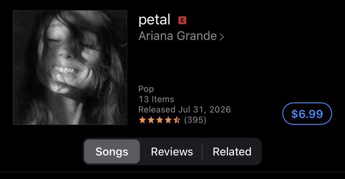 TheGrandeTop10's tweet photo. 🚨‘petal’ has been discounted for $6.99 on iTunes https://t.co/ipQNYOoTEk
