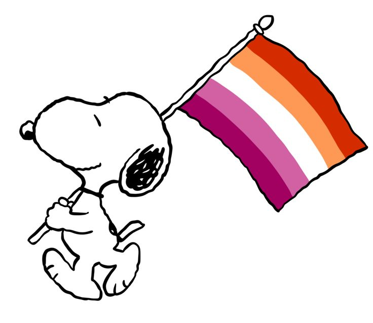DivaAtrevida's tweet photo. snoopy, happy lesbian visibility month. https://t.co/GjN5Mf3mdf