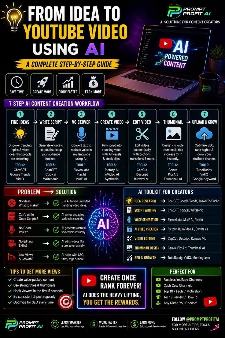 ShakibAham5a's tweet photo. AI can turn one idea into a complete YouTube video.
From script to thumbnail, let AI handle the work while you focus on creating. 🎥✨
#AI #YouTube #ContentCreation #AITools https://t.co/9gYNu0UEJZ