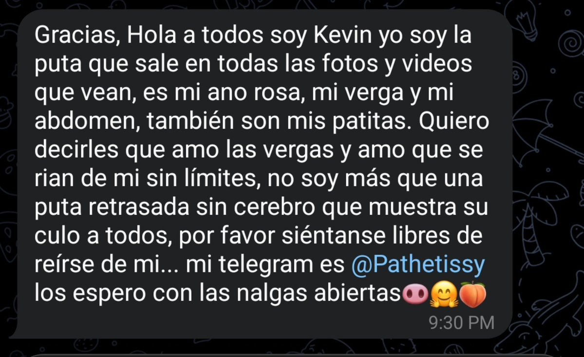 Kevinssitoo's tweet photo. vean el mensaje que les manda la putita...

vayan a humillarla a su telegram antes de que se corra 🔥 https://t.co/cEfXmFmIbU
