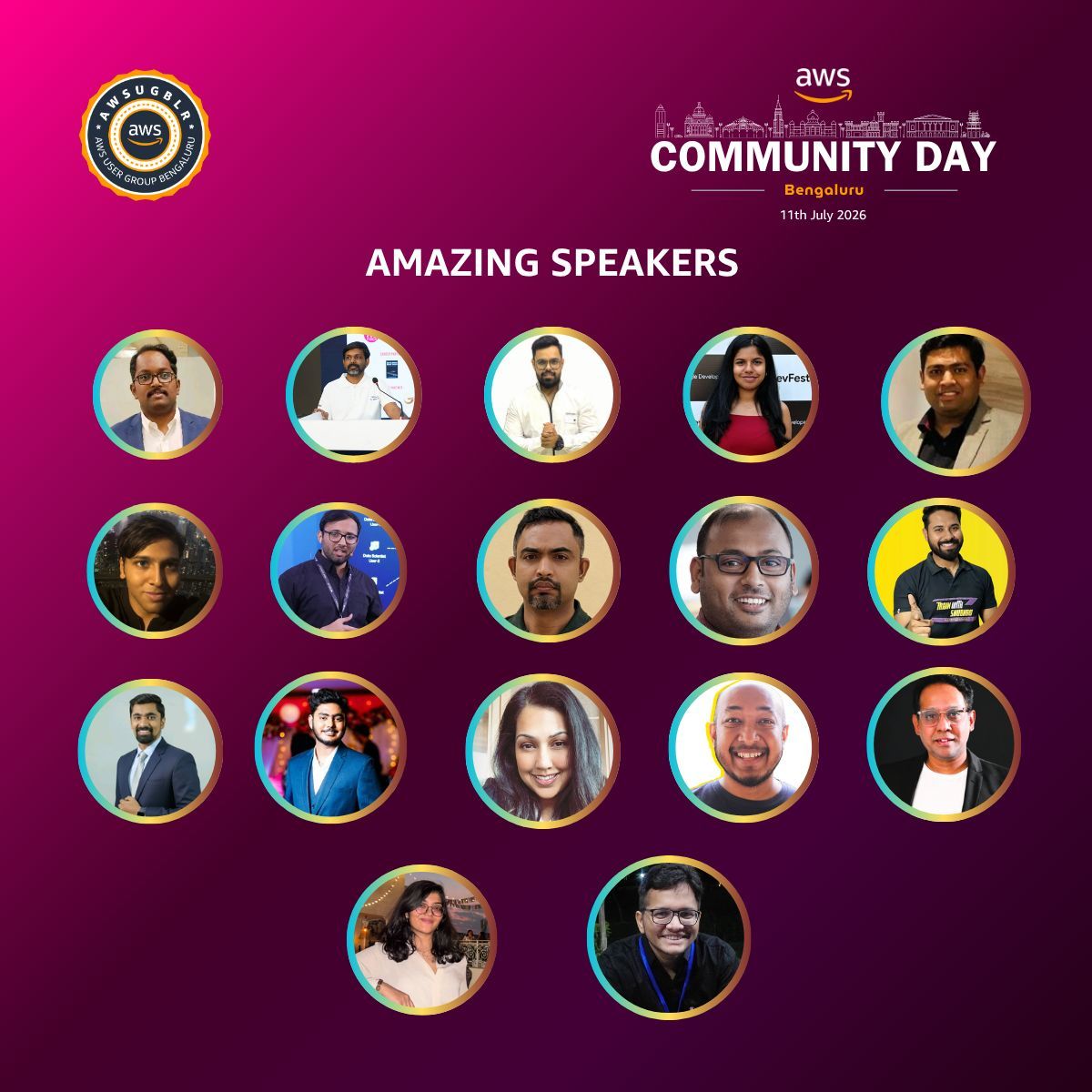 awsugblr's tweet photo. A massive THANK YOU to all our brilliant speakers at #ACDBLR26! 

You brought zero fluff, real-world failure stories, live terminal demos, and deep architectural insights to over 700+ builders. The energy in the rooms was incredible because of your passion for sharing knowledge! https://t.co/ehmmgC2CiS