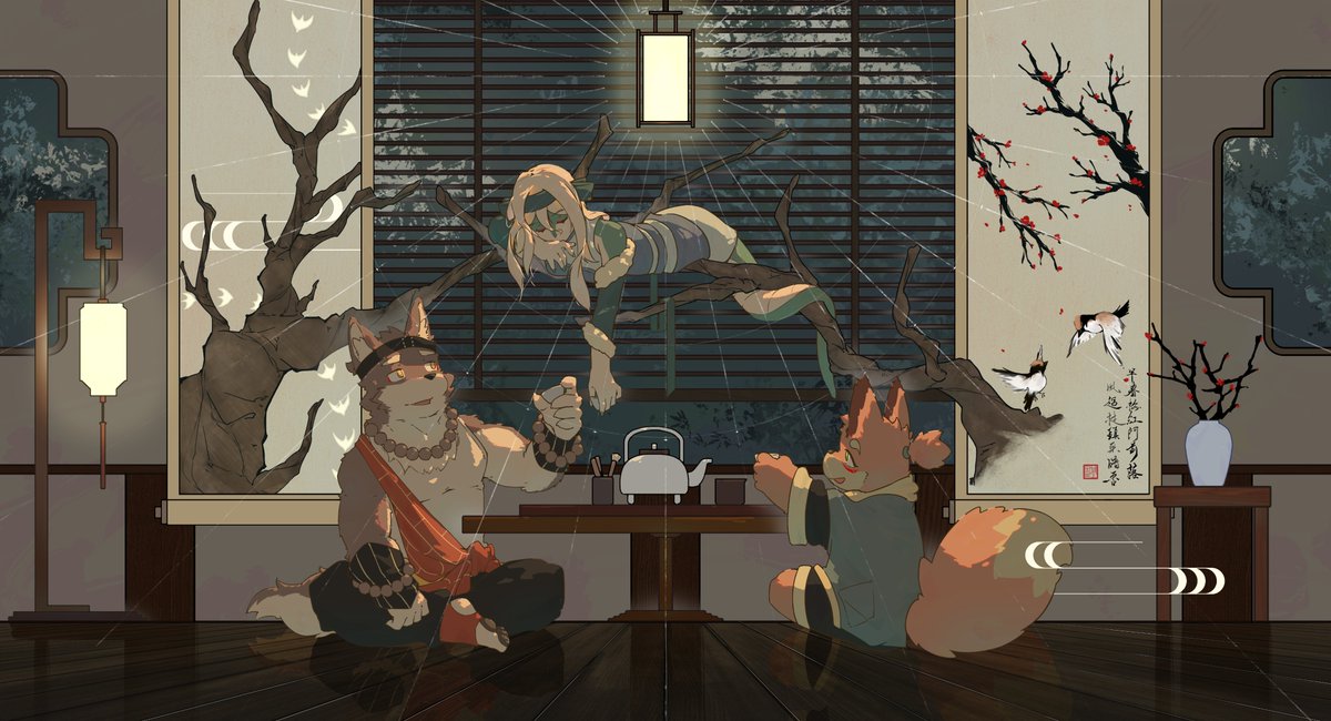 fengguan840's tweet photo. 【三相奇谈】三相-相见欢

#三相奇谈 #furry #artwork https://t.co/igtZrIqvDu