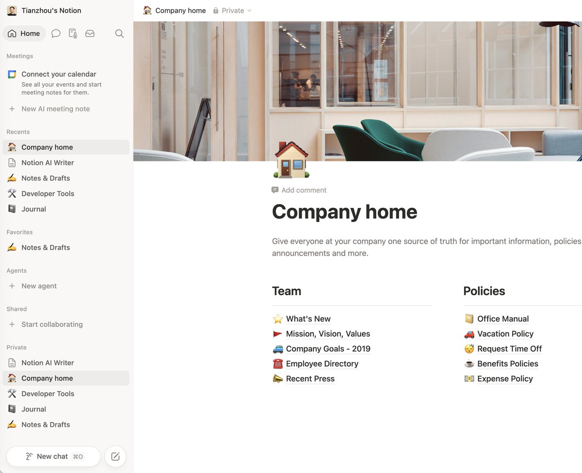 tianzhouchen's tweet photo. I hadn't logged into Notion for a while. When I did today, I actually paused, unsure how to even get started. I know software deteriorates over time — but this is Notion... 😢 https://t.co/wg00vOh2ZN