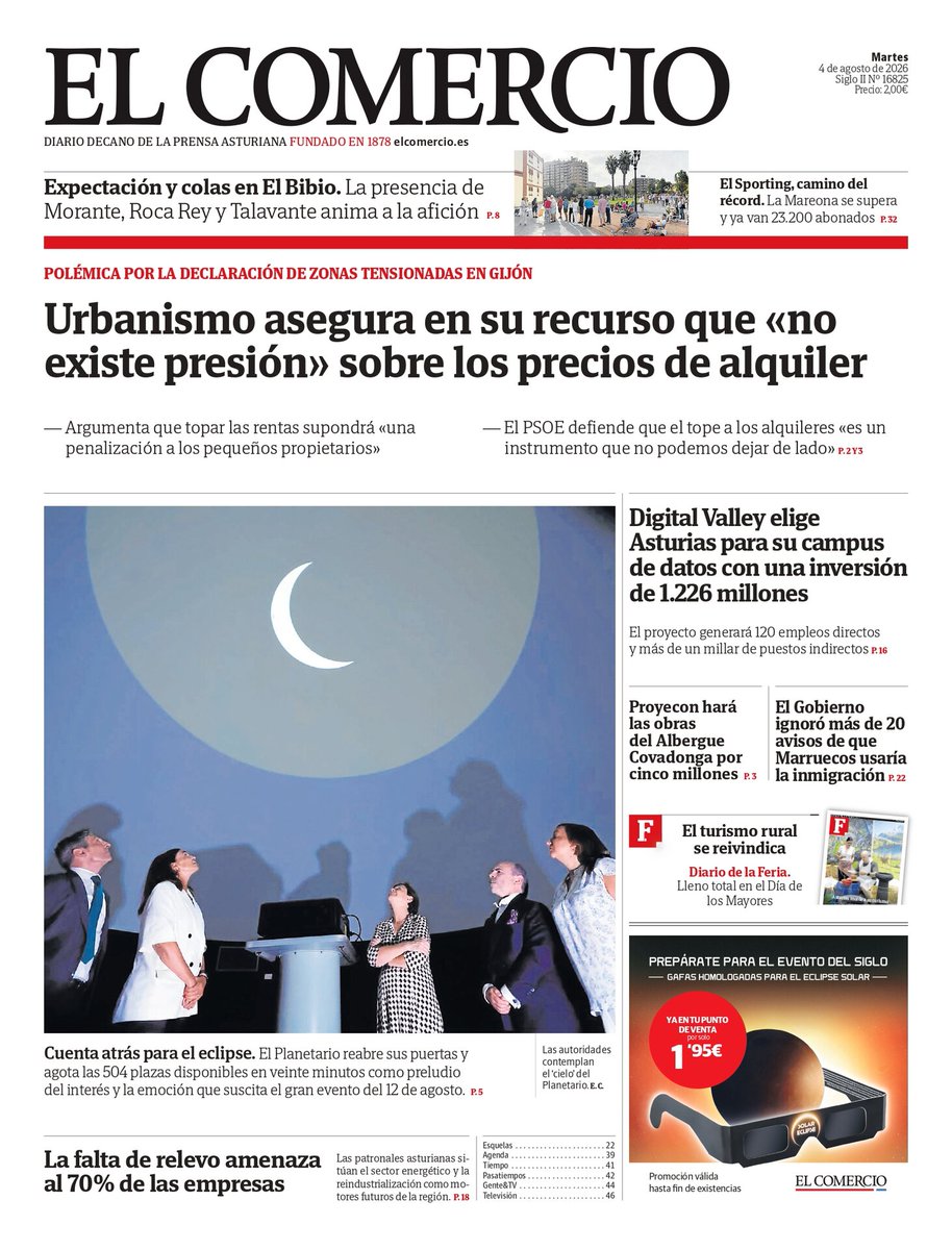 elcomerciodigit's tweet photo. #Buenosdías  📰 Estas son las portadas de hoy, martes 4 de agosto ➡️ Sigue la información del día en https://t.co/k8kykeNTpv https://t.co/5qdWsgJOjI