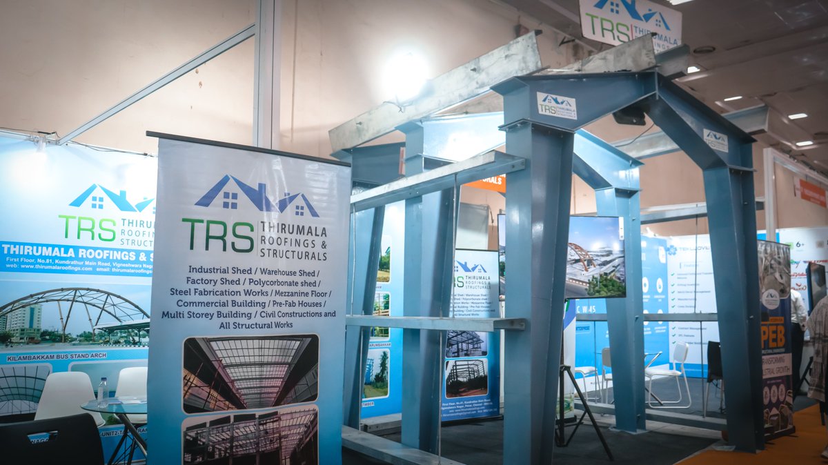 TRS_01072017's tweet photo. 3 incredible days at WAREMAT 2026! Our team had a great time showcasing our PEB structures, connecting with industry visitors, and discussing warehousing and industrial building solutions. Thank you to everyone who stopped by our stall
#ThirumalaRoofings #TRS #WAREMAT2026 https://t.co/evLMzmjPN1