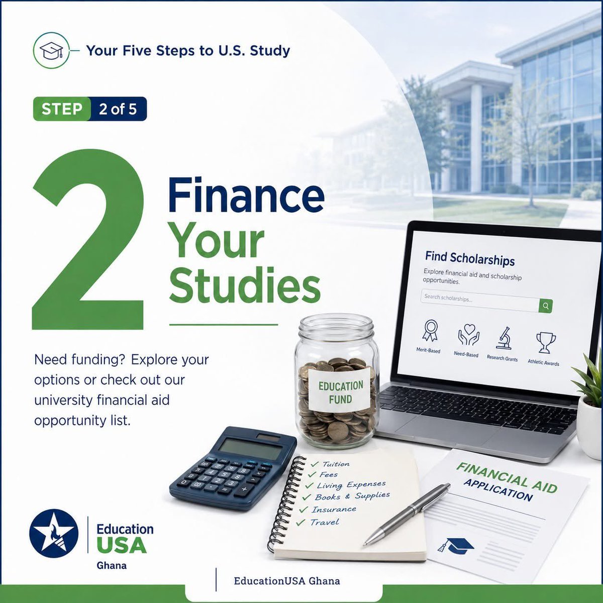 EdUSAGhana's tweet photo. Planning to pursue a degree in the United States? EducationUSA’s Five Steps to U.S. Study provides the trusted guidance and resources you need—from exploring your options to preparing for departure.
#EducationUSA #studyinamerica https://t.co/RTaMZnXlEB