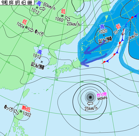 turquoisemoth's tweet photo. 関東地方は猛暑が収まり、昭和の夏並みになっています。これは「オホーツク海高気圧」から、冷たく湿った風が流れ込んでいるため🥶
この風は「やませ」と呼ばれる。諸説あるが、やませは「闇風😈」と当てられることもあり、凶作の原因になったり、湿った冷たい風が健康によくないと思われたりしたほか、北東という方角が嘗て「艮（うしとら）」と呼ばれ、縁起の悪い方角（鬼門）だったからという文化的な面も関係しているのかもしれない。