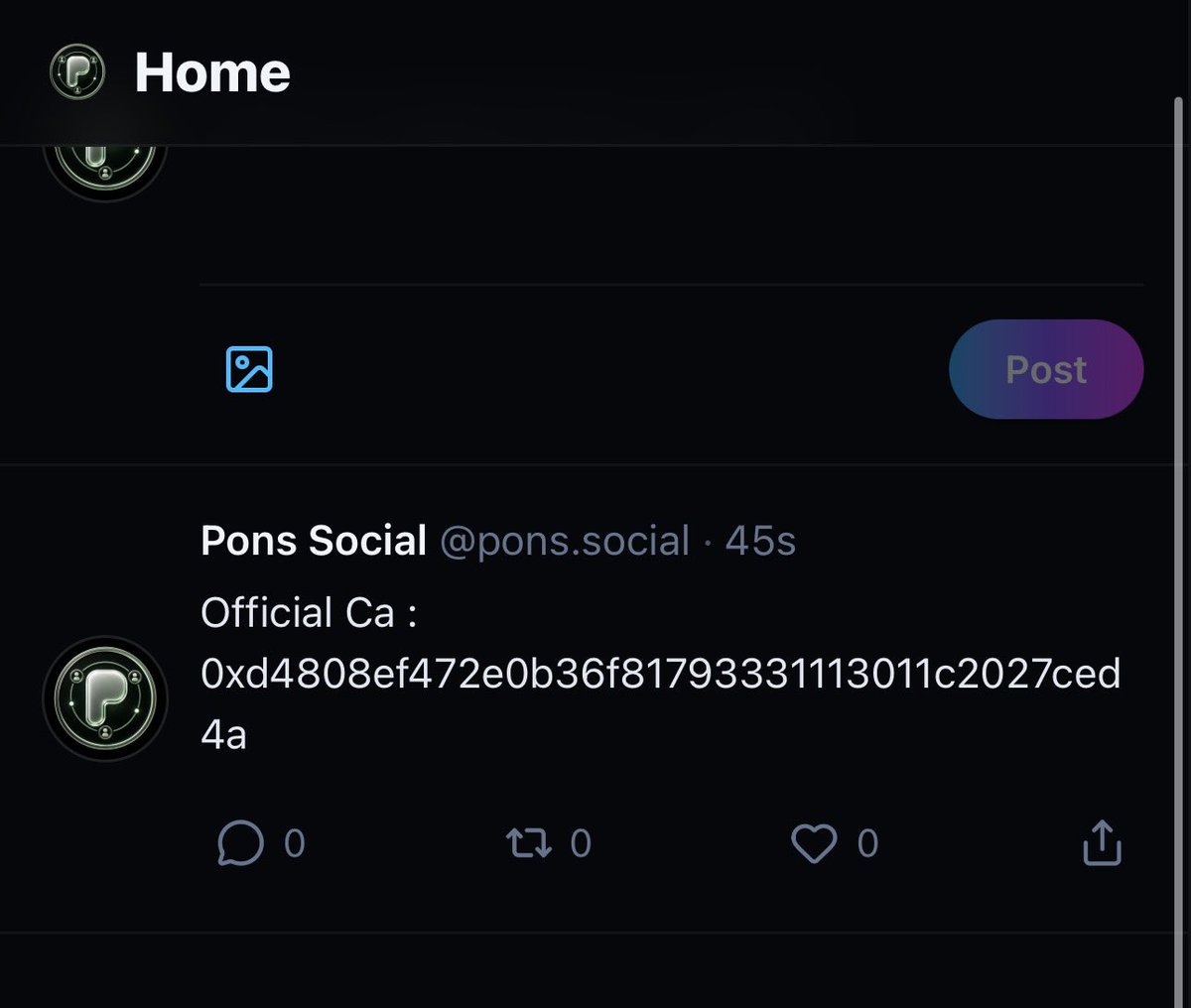 Ponsdotsocial's tweet photo. First Post On https://t.co/su7J19HWT7

0xd4808ef472e0b36f81793331113011c2027ced4a https://t.co/TR2uGTHJv9