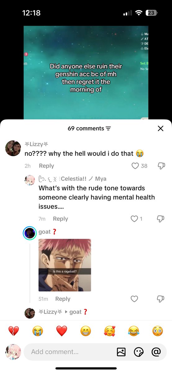 malleusswirl's tweet photo. Genshin impact fans vs. basic respect and empathy https://t.co/zUMPtnmDP2