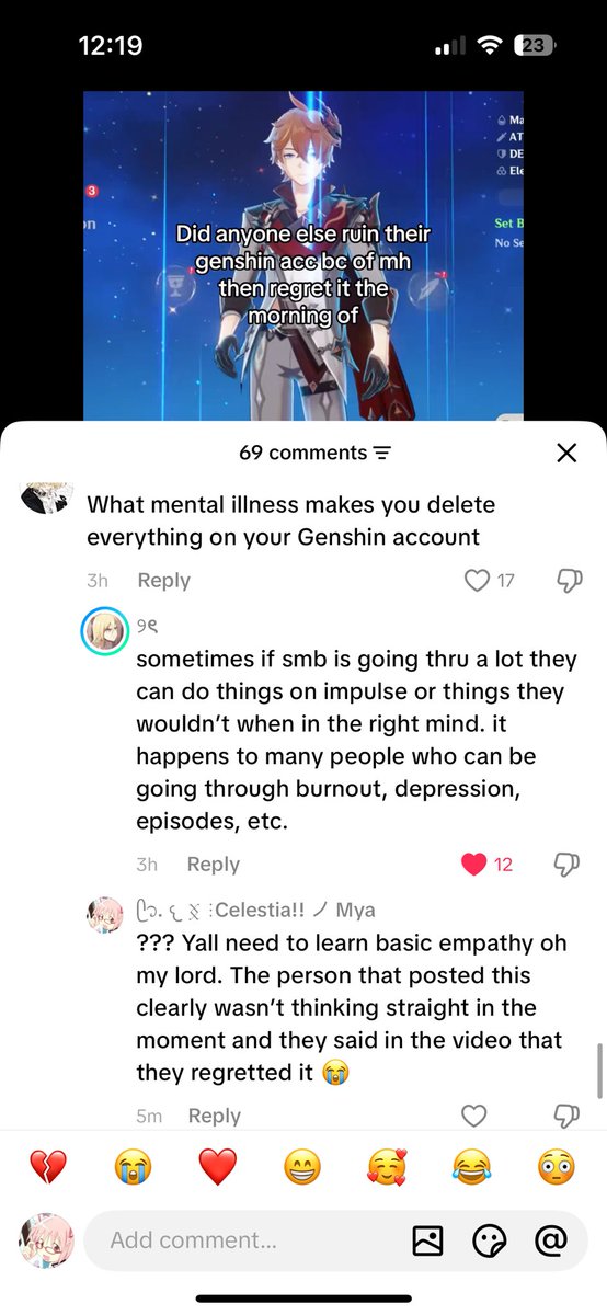 malleusswirl's tweet photo. Genshin impact fans vs. basic respect and empathy https://t.co/zUMPtnmDP2