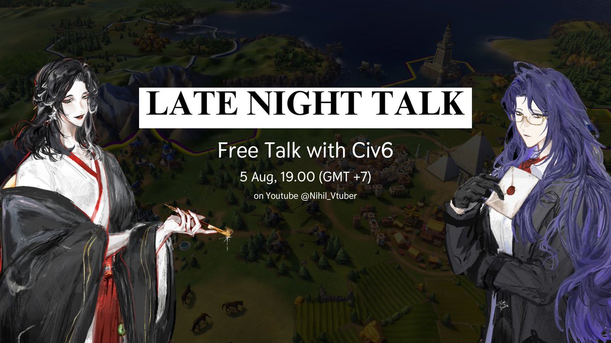 nihil_vtuber's tweet photo. [Unplanned Session Alert]  Free talk with Civ 6 

และรอบนี้เทปไม่ปลิวค่ะ..ใช่ไหมคะ?
@Arug_Mashima 

5 AUG, 7PM (GMT+7)

เชิญสหายนักสืบรอที่ห้องรับแขก https://t.co/45PtfpyvjS 

#VtuberTH #NihilPal #ArugMS https://t.co/HvmikvufMJ